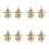 8Pièces Grill Unique Cuivre Étoile Pour Look Moderne 7