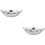 2Pcs Stainless Steel Round Bottom Wok Pan Silver Kitchenware 8