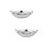 2Pcs Stainless Steel Round Bottom Wok Pan Silver Kitchenware 9