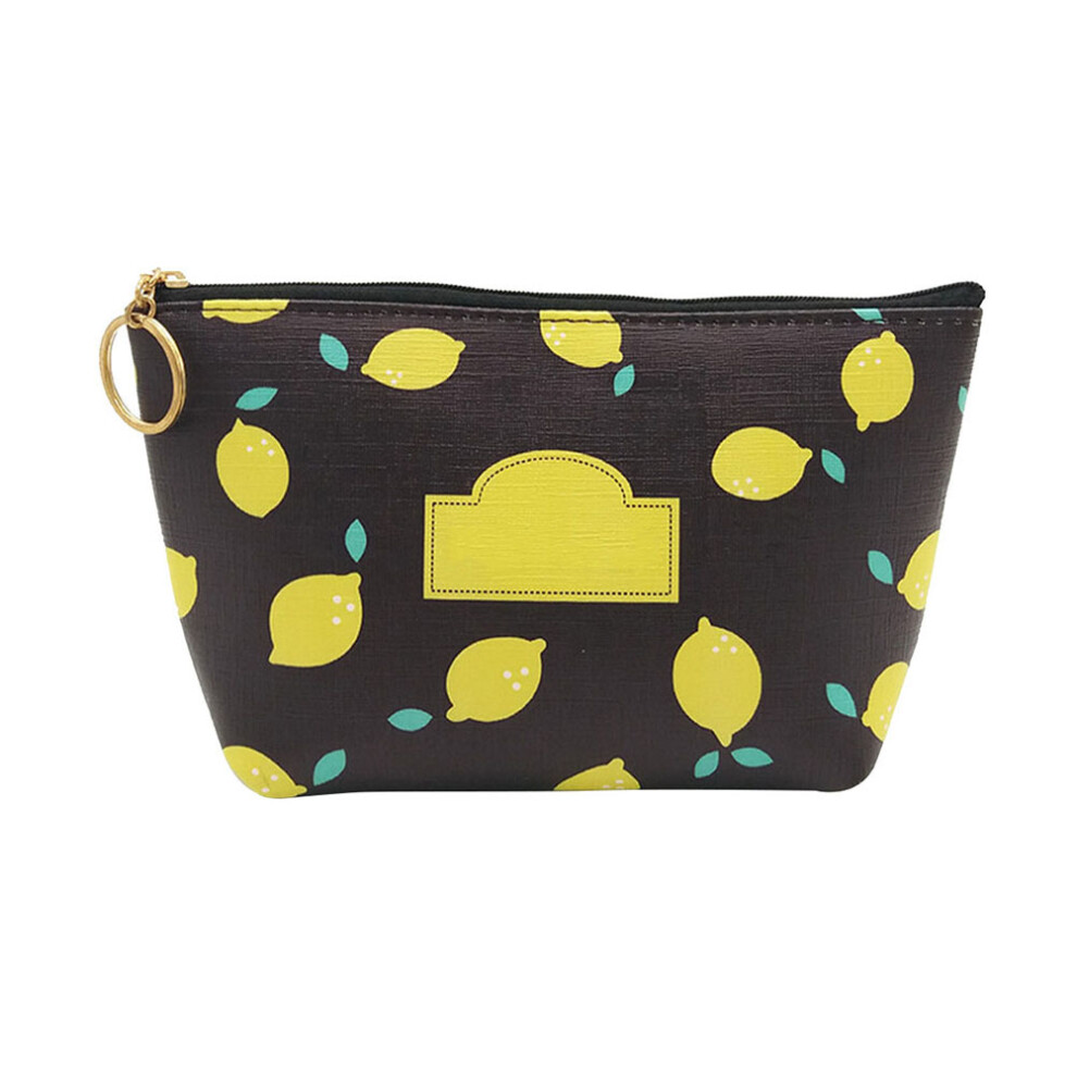 Happyyami Black 3Pcs Lightweight Pu Toiletry Bag Zippered Pouch