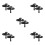 10Sets Stainless Steel Window Sash Lock Black Sliding Window Security 6