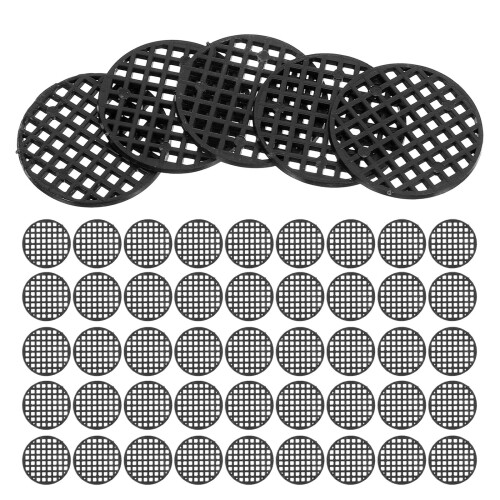 800Pcs Black Plastic Flower Pot Mesh Pads Breathable Planter Grid 1