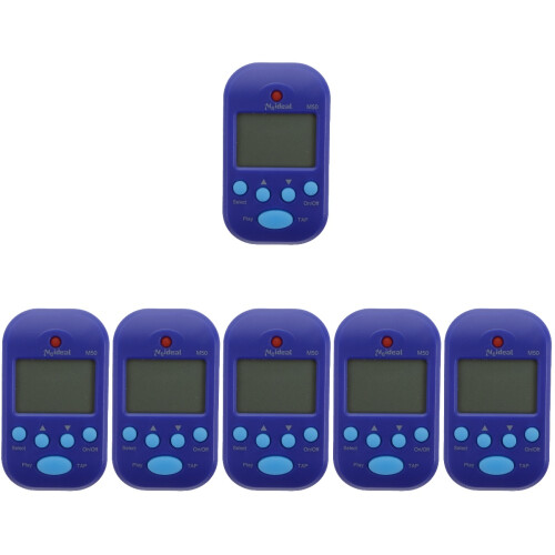 6Pcs Practical Blue Guitar Metronome Electronic Tempo Device 2