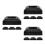 12Pcs Black Plastic Post Caps for Decks Fence Skirt Cover Split Base 2