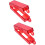 2Pcs Visible Panel Light Red Lockable Child Safety 9