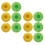 36Pcs PVC Lemon Pattern Floating Cup Mats Pool Party Use 11