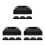 12Pcs Black Plastic Post Caps for Decks Fence Skirt Cover Split Base 5