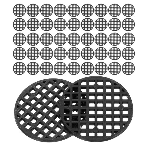 800Pcs Black Plastic Flower Pot Mesh Pads Breathable Planter Grid 2