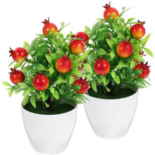 10Pcs Fake Potted Fruit Tree Small Realistic Plastic Foam Decor