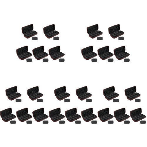 5Pcs Hard Eva Microphone Pouch Protective Storage Box Shockproof Black 2