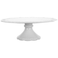 2Pcs White Ceramic Cake Stand Elegant Dessert Display Holder for Home
