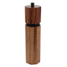 Brown Wooden Pepper Grinder with Ceramic Core for Home Cooking