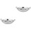 2Pcs Stainless Steel Round Bottom Wok Pan Silver Kitchenware 5