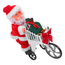 2Pcs Santa Shopping Cart Toy with Music and Movable Parts