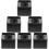 6Pcs Black ABS Square Microphone Flag Cube for Professional Interviews 8