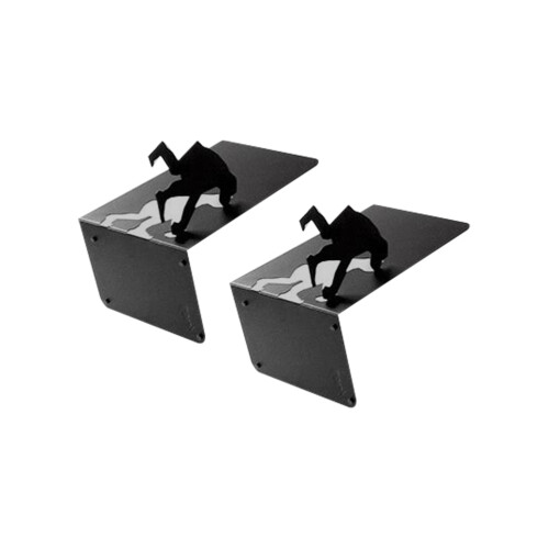 2 Sets Iron Bookend For Shelves Creative Book Storage Stopper 1