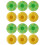 36Pcs PVC Lemon Pattern Floating Cup Mats Pool Party Use 10