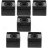 6Pcs Black ABS Square Microphone Flag Cube for Professional Interviews 9