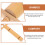 4Pcs Khaki Bamboo Castanet Clapper Educational Percussion Instrument 8