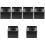 6Pcs Black ABS Square Microphone Flag Cube for Professional Interviews 5
