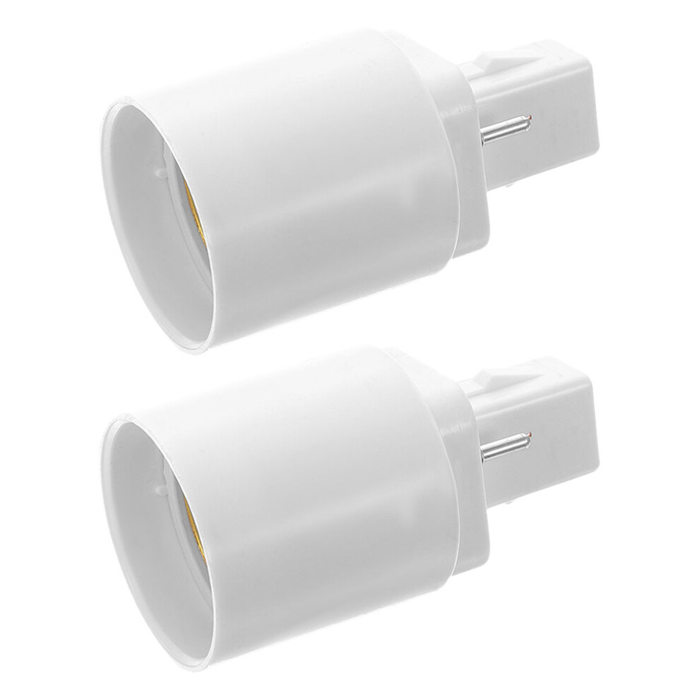 6Pcs Bulb Plug Adapter G24d To E27 Lamp Socket Converter White/Light 3631552409118