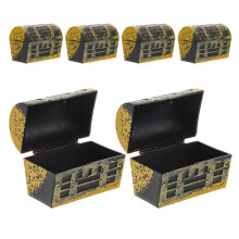 30Pcs ABS Miniature Treasure Boxes Golden Doll House Decor and Storage