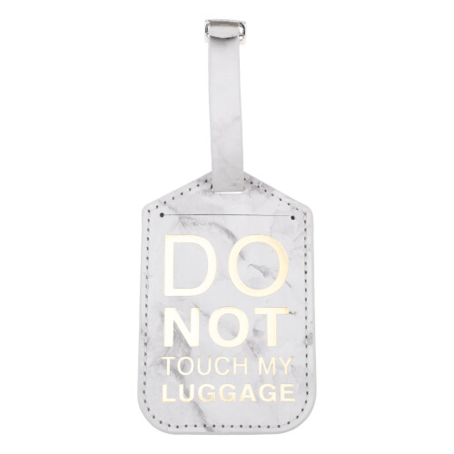 3Pcs Light Grey PU Travel Baggage Tags Portable Suitcase Labels