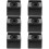 6Pcs Black ABS Square Microphone Flag Cube for Professional Interviews 6