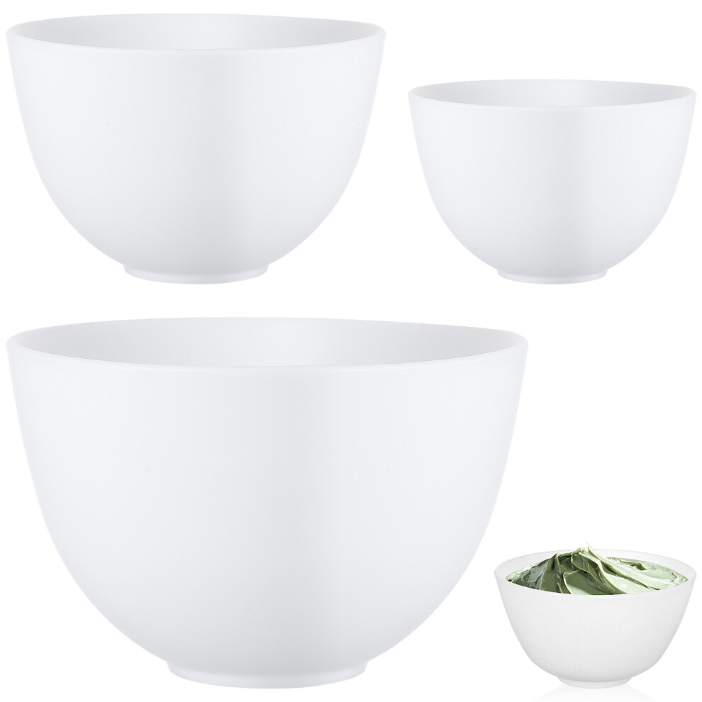 Vaguelly 18 Pcs Firm Silicone Facial Mask Mixing Bowls Cosmetic Tool