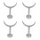 4Pcs Silver Alloy Safety Gate Fixing Part Reliable Guardrail Fitting 9