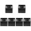 6Pcs Black ABS Square Microphone Flag Cube for Professional Interviews 4