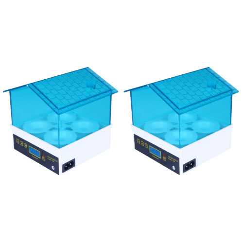 2Pcs Home Use Egg Incubator 4 Slots Multi-Color Automatic Egg Hatcher 2