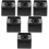6Pcs Black ABS Square Microphone Flag Cube for Professional Interviews 7