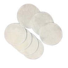 20Pcs Bamboo Fiber Makeup Remover Pads Beige for Face Washing Reusable