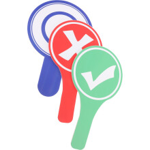 6Pcs Assorted Color Foam Voting Paddles for Classroom Event Supplies