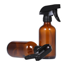 6Pcs Lightweight Brown Glass Sprayer Bottles Refillable for Home Use