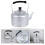 Small Aluminum Teapot with Handle Silver Heat Resistant Kettle 6
