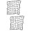 2Sets Elastisches Gepäcknetz Mit 6 Haken, -Ladungsnetz 7