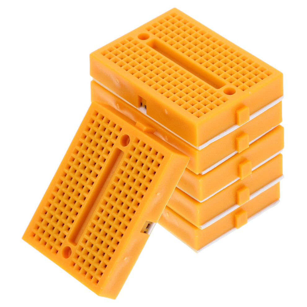12Pcs Yellow Abs Breadboard Kit Small Solderless Experiment Circuits 3631488104552