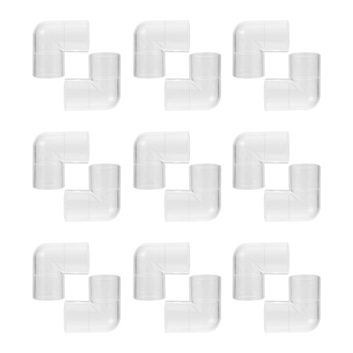 20 Pcs Plastic Fish Tank Elbow Hose Water Pipe Connector