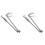 2Pcs Multi-Function Stainless Steel Eel Tong Crab Clamp Silver Clip 2