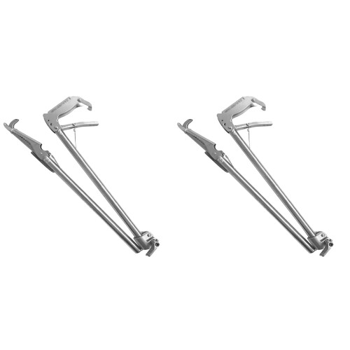 2Pcs Multi-Function Stainless Steel Eel Tong Crab Clamp Silver Clip 1
