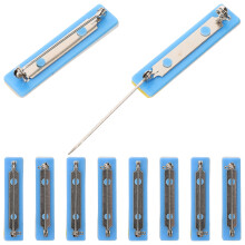 20pcs Self-Adhesive Id Badge Pin Backs For Crafts Plastic Badge Pin Backs Safety Adhesive Bar For Name Tag Crafting Diy Name Holder