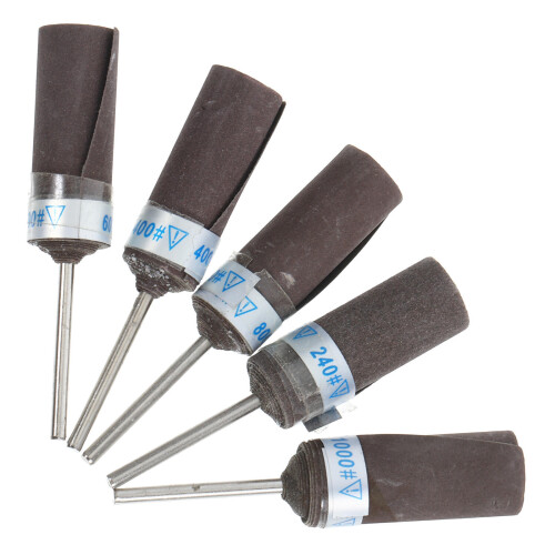 25Pcs Rotary Tool Sanding Accessories Sandpaper Rolls Dark Grey Steel 1