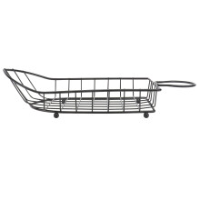 2 Pcs French Fries Basket Stainless Steel Basket Black Frying Basket