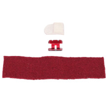 2Sets Erhu Playing Bridge Durable Metal Felt Sound Filter Mat Dark Red