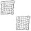 2Sets Elastisches Gepäcknetz Mit 6 Haken, -Ladungsnetz 6