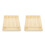 2Pcs Multi-Compartment Cutlery Storage Organizer Beige Plastic Tray 6