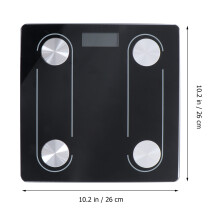 3Pcs Black Digital Body Scales Durable Accurate Bathroom Use
