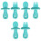 3Pcs Durable Silicone Baby Fork and Spoon Green Infant Dinnerware Set 8